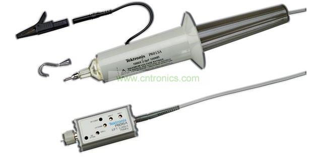 針對(duì)高壓測(cè)量推出的泰克P6015A是一種額定電壓高達(dá)20kV DC、峰值電壓可達(dá)40kV(100ms脈寬)的單端無(wú)源探頭