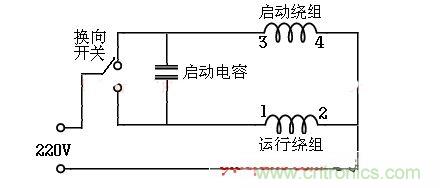 開關控制正反轉接線