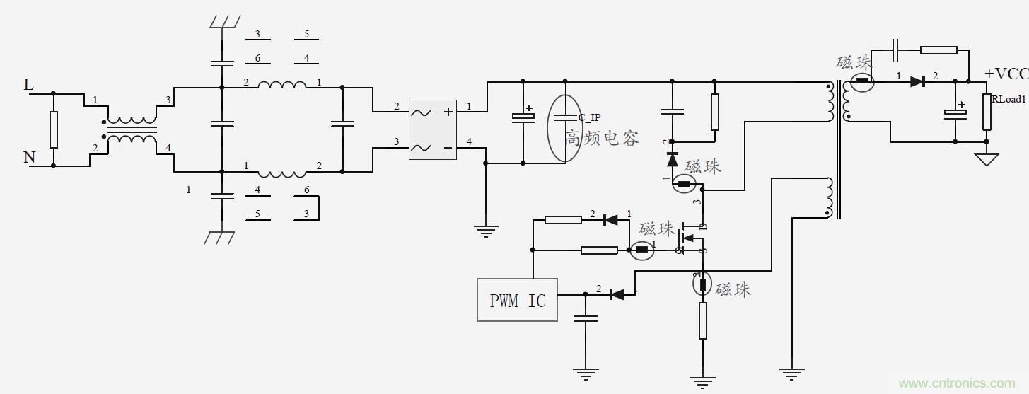 如何改善開關電源電路的EMI特性？